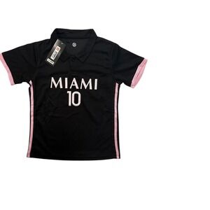Sport Best Fashion Miami 10 Polo Shirt Pink Trim Athletic Black Size‎ 24